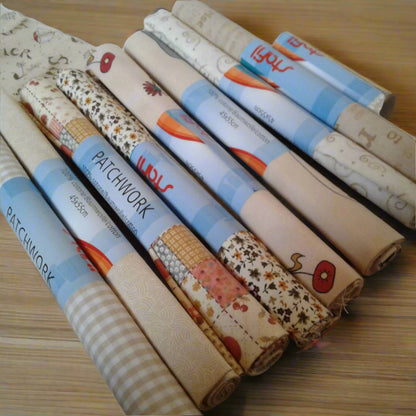 Cotonine panna scampoli di stoffa 100% cotone tessuto fantasia bimbi stampato uso per patchwork quilting cucito creativo e hobby cucire fiocco nascita corredino neonati
