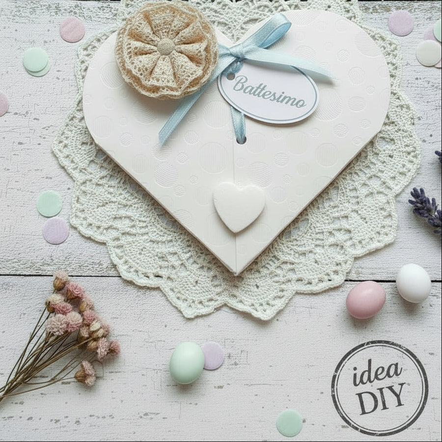 cuore bianco scatoline portaconfetti bomboniere fai da te cartoncino bollicine uso confezionamento confetti packaging piccoli regali ricordini souvenir segnaposto aprifesta confettata san valentino