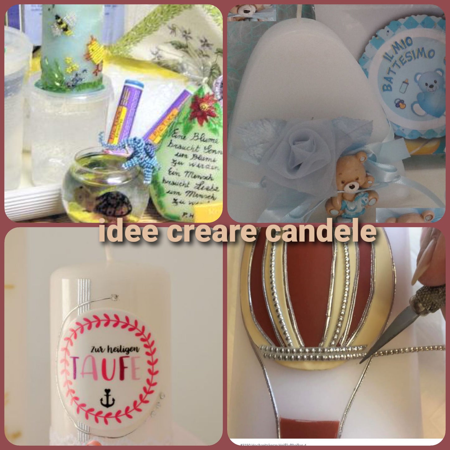 idee cosa creare con materiali candele fai da te di cera e gelatina kit stampi