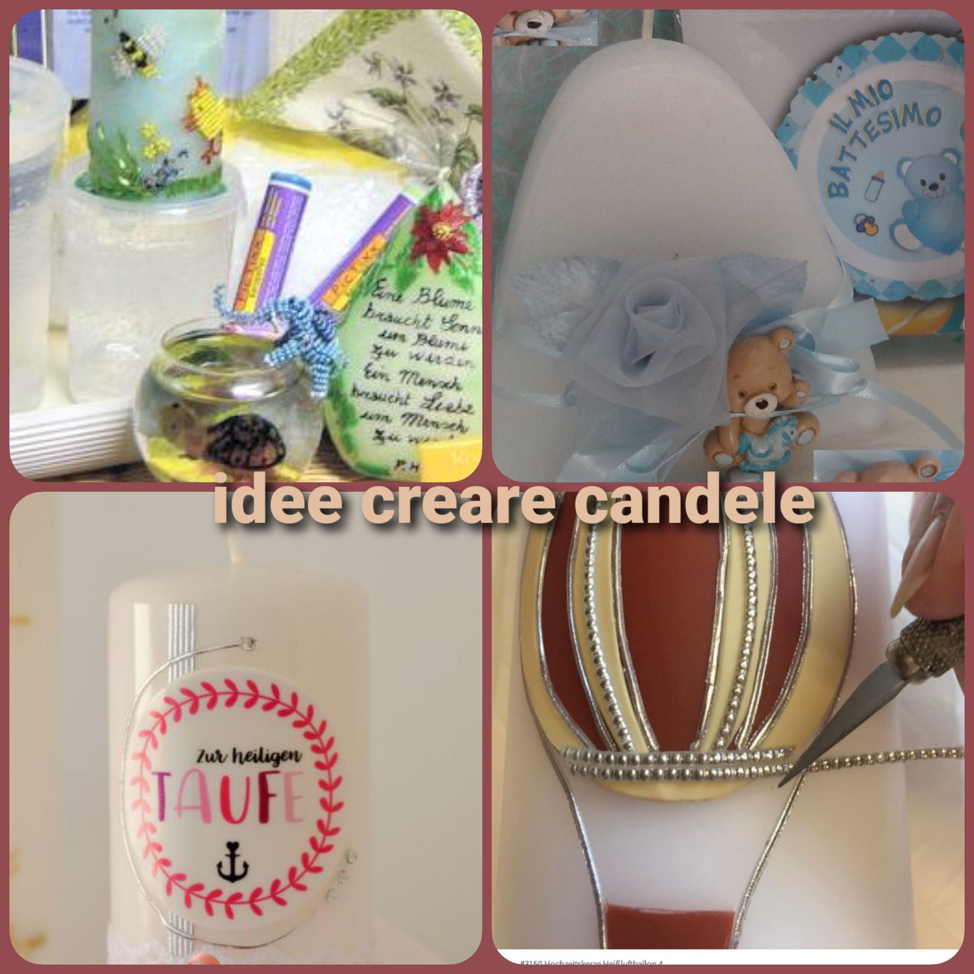 idee cosa creare con materiali candele fai da te di cera e gelatina kit stampi