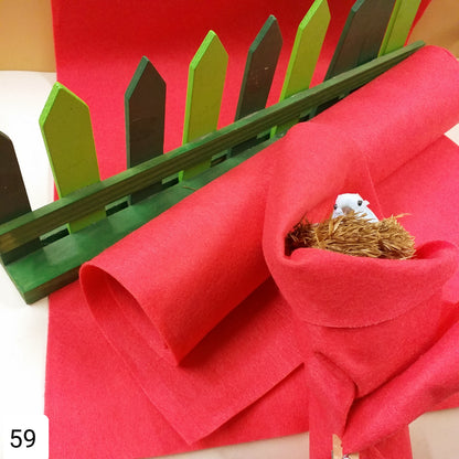 rosso ciliegio tessuto di feltro sottile morbido pannolenci 1 mm colori moda Pasqua bambole fai da te idee addobbi albero pesco con uccellini ovette nido pasquale
