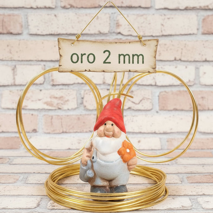 beading wire 2 mm oro colore filo di alluminio tondino elastico modellabile ad uso creazione orecchini anelli bracciali gioielli ciondoli Wire bigiotteria hobbistica perline composizioni fiori fai da te bambole