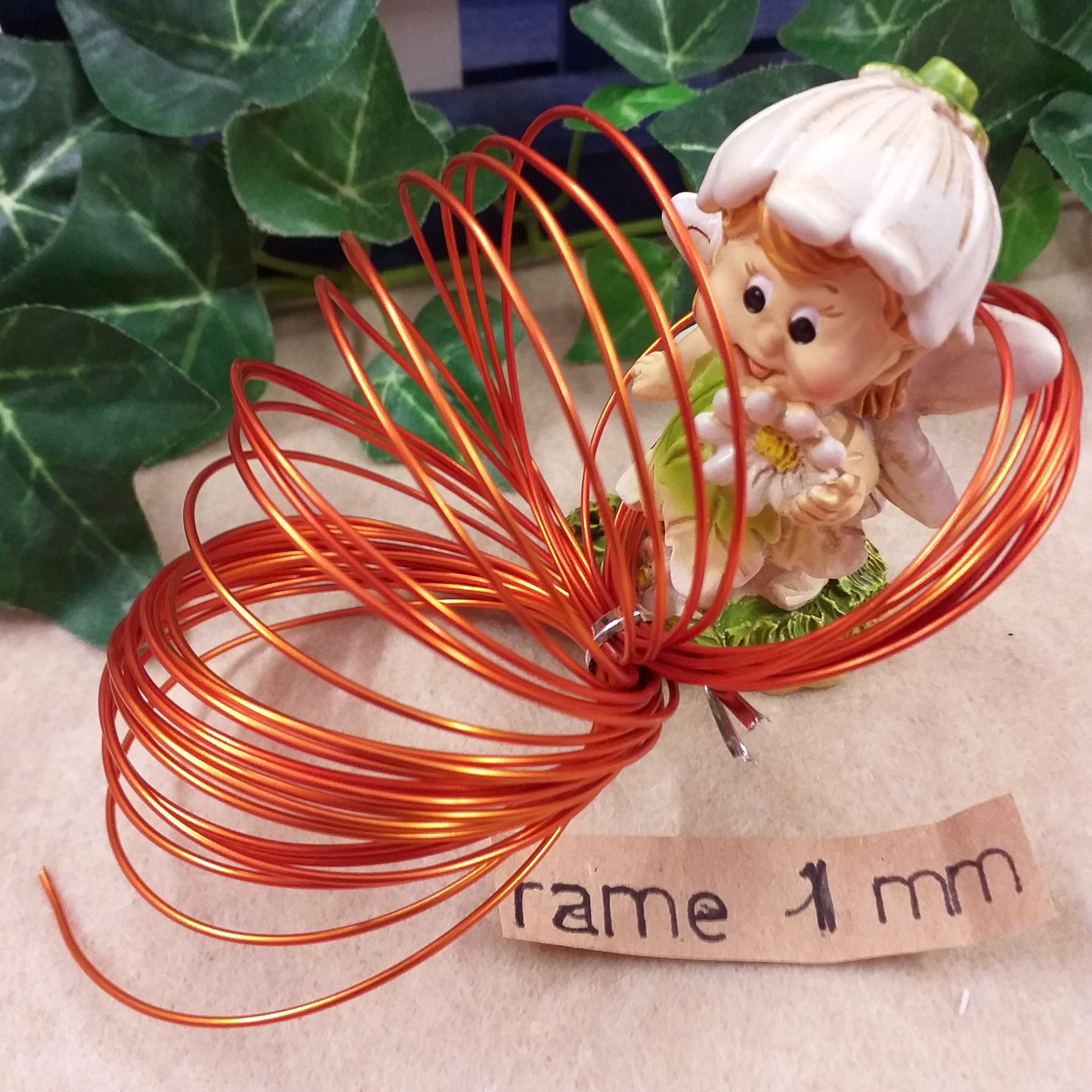 filo modellabile alluminio colore rame 1 mm uso fai da te scritte con tubolare tricotin per ghirlande fuoriporta coccarde nascita fai da te bijoux gioielli di perline bigiotteria tecnica wire