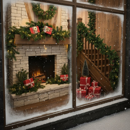 ghirlanda natalizia filo pino bonsai verde sagomato festone natale argento silver per decorazioni con lucine palline su porta camino scala