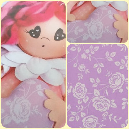 Glicine pastello fantasia rose di gomma crepla stampata Fommy creare cuore bambola idea fai da te e lavoretti bambini carta eva