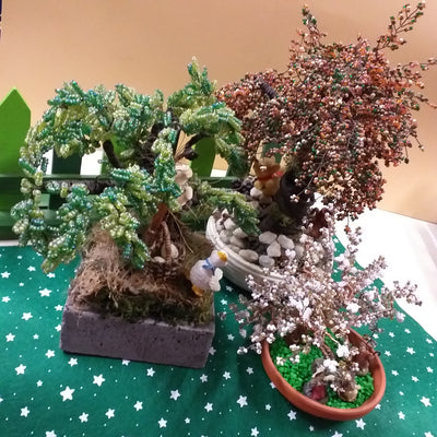 Glicine mimosa autunno | idee regalo perline bonsai piante perle