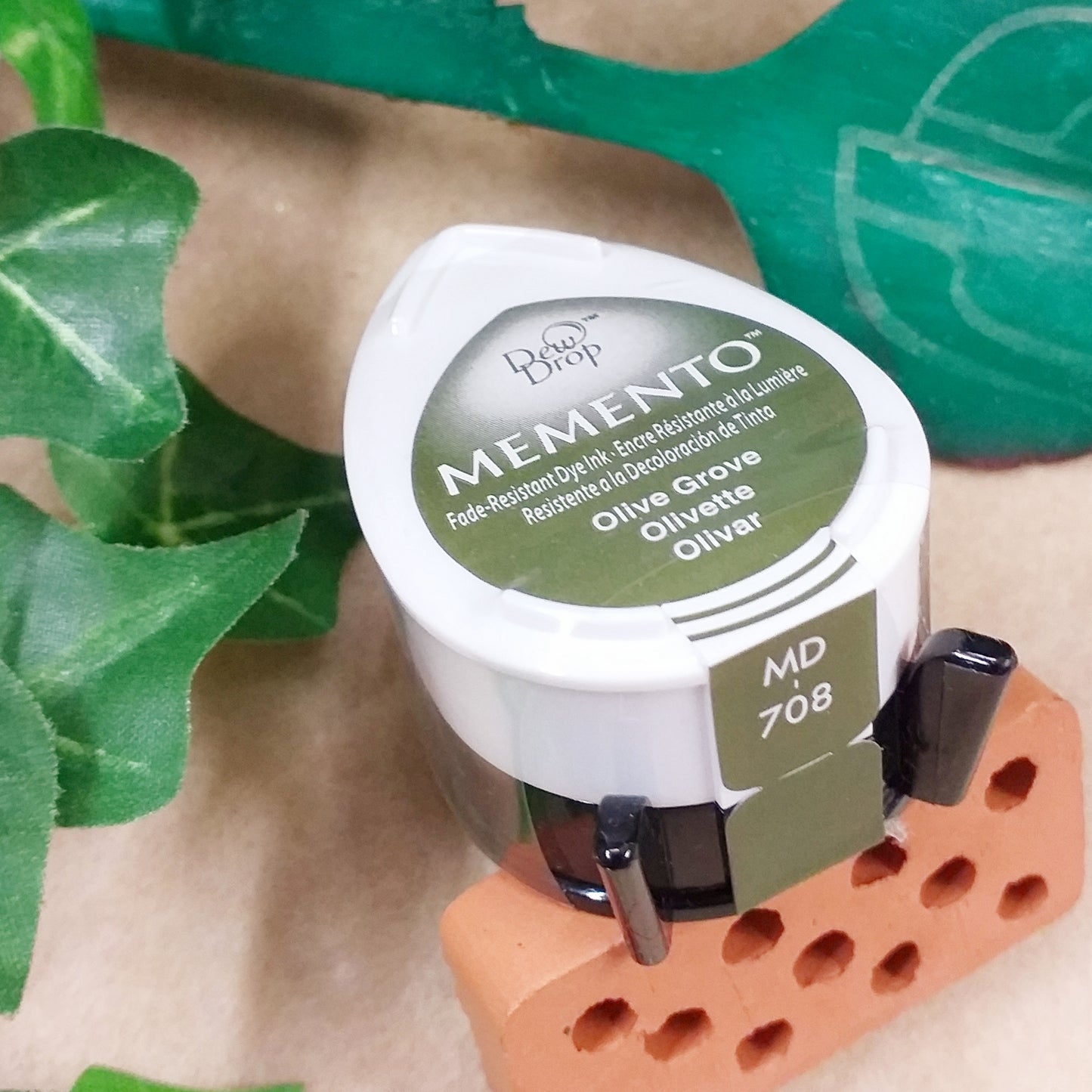 md708 memento verde olivo inchiostro Renkalik colore per dipingere colorare pitturare fommy gomma crepla tessuto Primette uso per fiori decorazioni hobbistica lavoretti creativi composizioni floreali