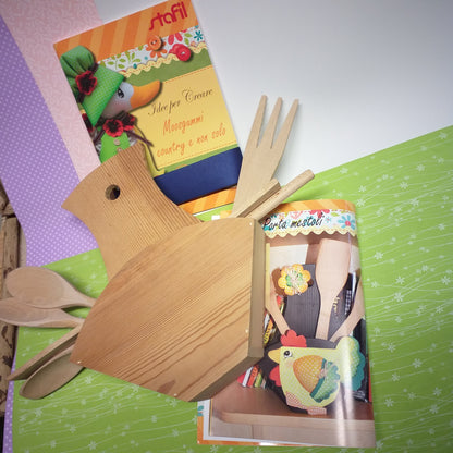 Idee per creare Moosgummi country e non solo Stafil cartamodelli schemi spiegazioni tutorial fotografici kit fommy gomma crepla stampata fantasia tinta unita creare in cucina porta mestoli legno