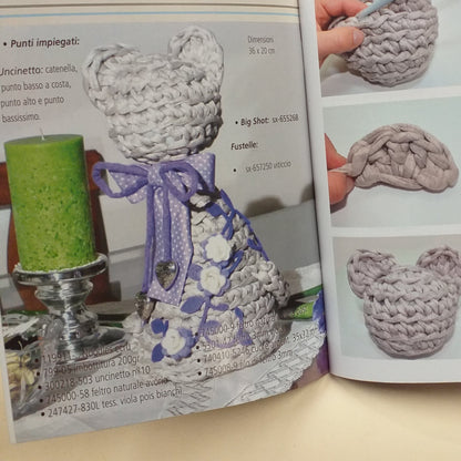 kit fettuccia uncinetto gatto amigurumi schemi tutorial istruzioni materiali lista occorrente