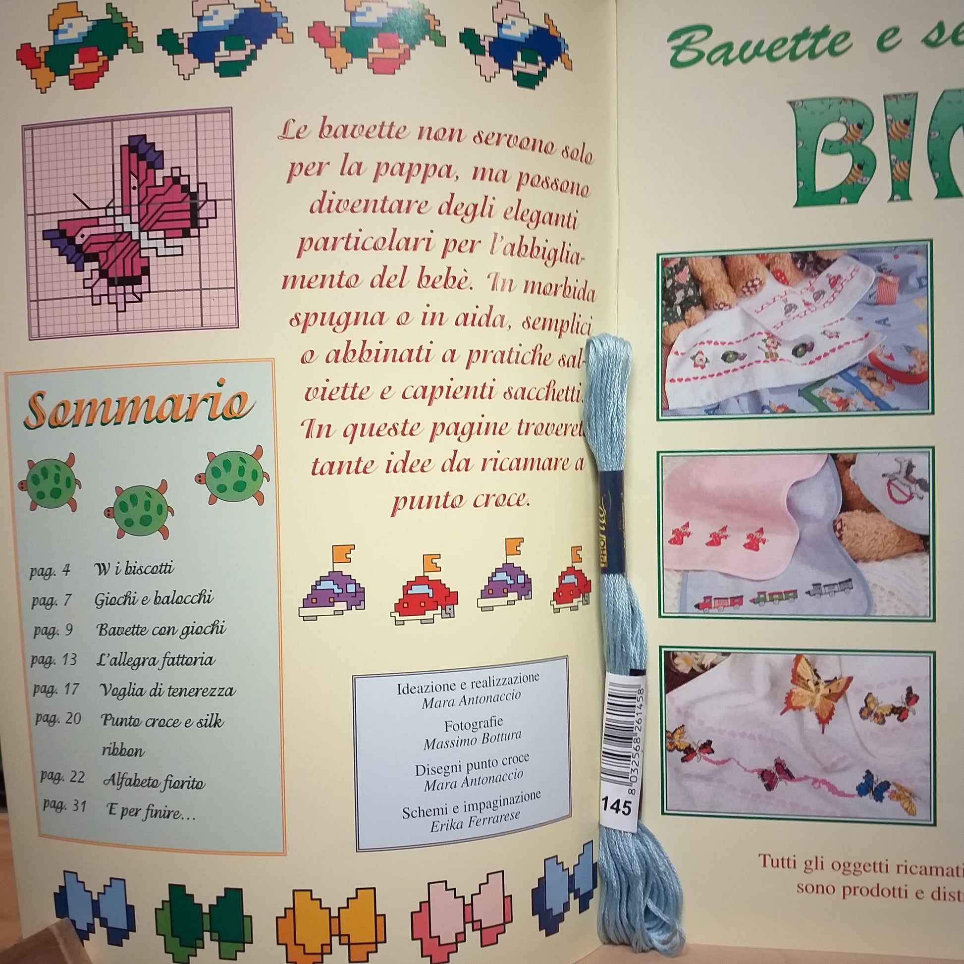 kit ricamo filo e tutto bimbi manuali schemi lavori bebe bavette pappa con tela aida da ricamare punto croce con alfabeto fiorito