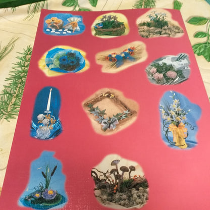 retro copertina rivista manuale fiori di perline veneziane in conteria progetti schemi tutorial fotografici creare rose papaveri violette ninfea funghi fiordalisi stelle alpine  fiorellini rocailles perle