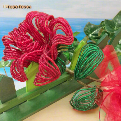 Bouquet regalo fiori perline sposa, mazzo centrotavola perle Venezia