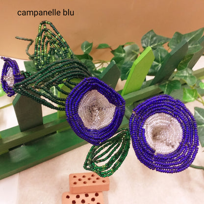 campanelle blu convolvolo shop negozio fiori perline Venezia idea regalo centrotavola, bouquet mazzo sposa