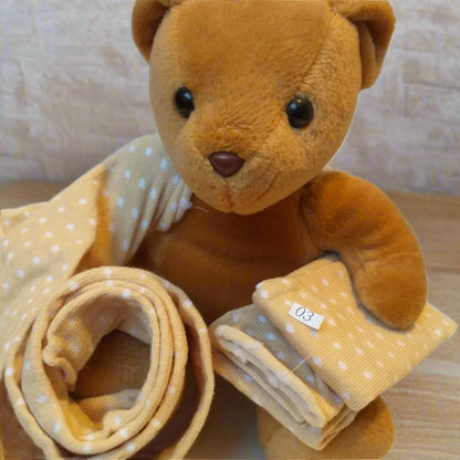beige bianco 03 mini tubolari 4-5 cm tessuto cucito creativo di maglina elasticizzata uso fai da te bambole pupazzi gnomi elfi folletti fatine colori fantasia Stafil pois