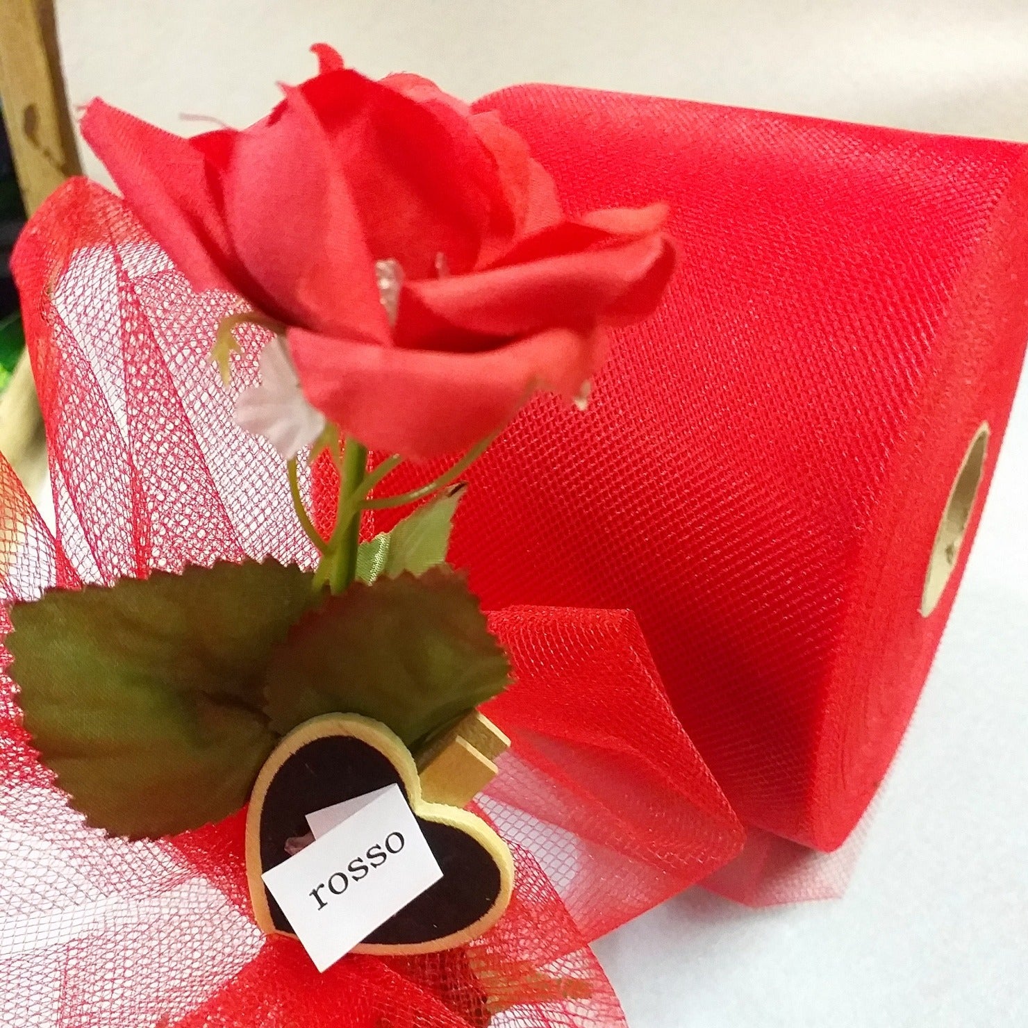rosso nastro velo tessuto tulle rotolo metro per bomboniere cucito creativo hobby decorazioni fioristi pasticceria confezionamento packaging fiocco coccarda segnaposto