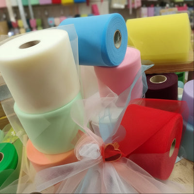 Nastri tulle bomboniere addobbi cucito creativo tessuto rotolo e metro