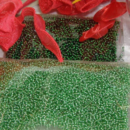 verde medio e scuro Natale perline conteria Stafil negozio a peso 1 kg