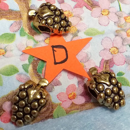 grappoli uva bomboniere ciondoli metallo charms pandora-style per fettuccia tubolare uso creare borse bracciali collane bijoux di bigiotteria fai da te con perle di metallo foro grande passante
