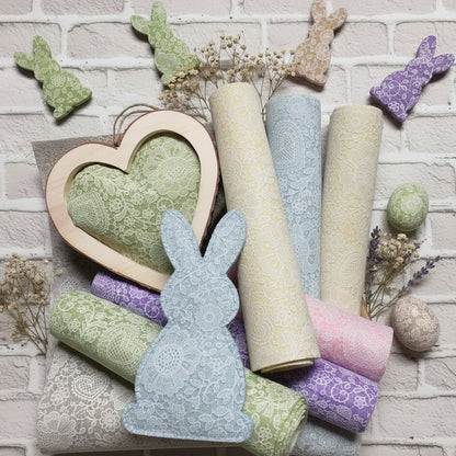 pannolenci morbido feltro stampato disegnato pizzo shabby beige lilla verde fantasia bimbi rosa celeste per lavoretti fuoriporta fiocchi nascita coccarde addobbi natalizi decorazioni pasquali