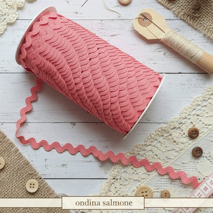 salmone colori di passamaneria cucito creativo bordura pasquale nastro decorativo serpentina ondina bordo fai da te 