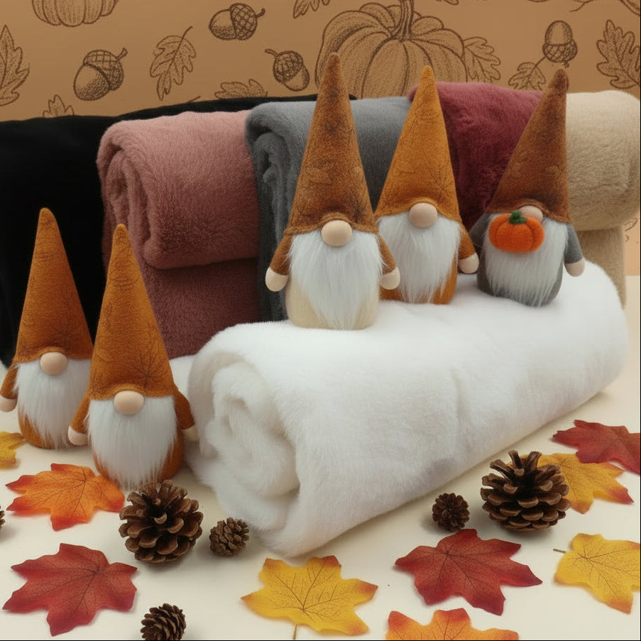 grigio bianco rosso volpe beige bordeaux rosa antico nero rotoli a metro tessuto peluche soffice morbido soft pelo corto peliccia ecologica sintetica stoffa uso cucito creativo pupazzi bambole di pezza Natale gnomo del bosco folletti autunnali con zucca