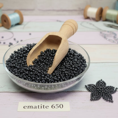 ematite rocailles metallizzate di vetro perline indiane conteria hobby bijoux fiori metalliche esclusive colori diametro 2.5 mm 9.0