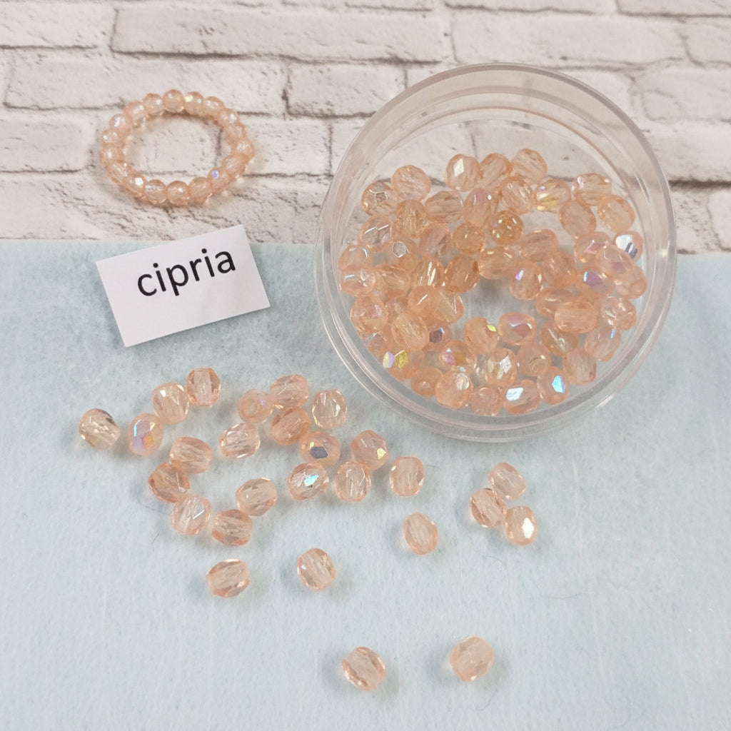 mezzi cristalli rotondi rosa cipria perline collane e bigiotteria offerta perle sfaccettate creare gioielli bijoux orecchini uso tessitura uncinetto