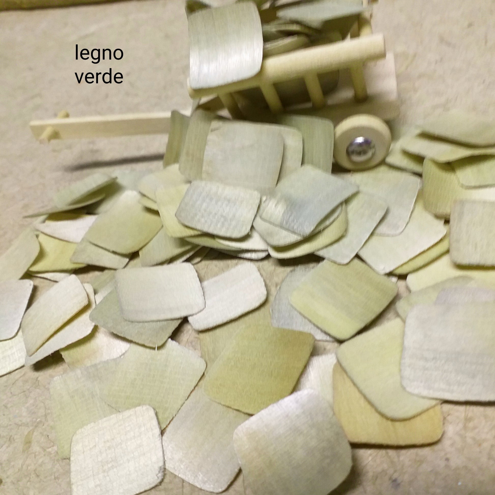 Colore verde Petali legno leggero uso creazioni fiori lavoretti creativi bambini decorazioni natalizie Natale rustico albero Shabby country
