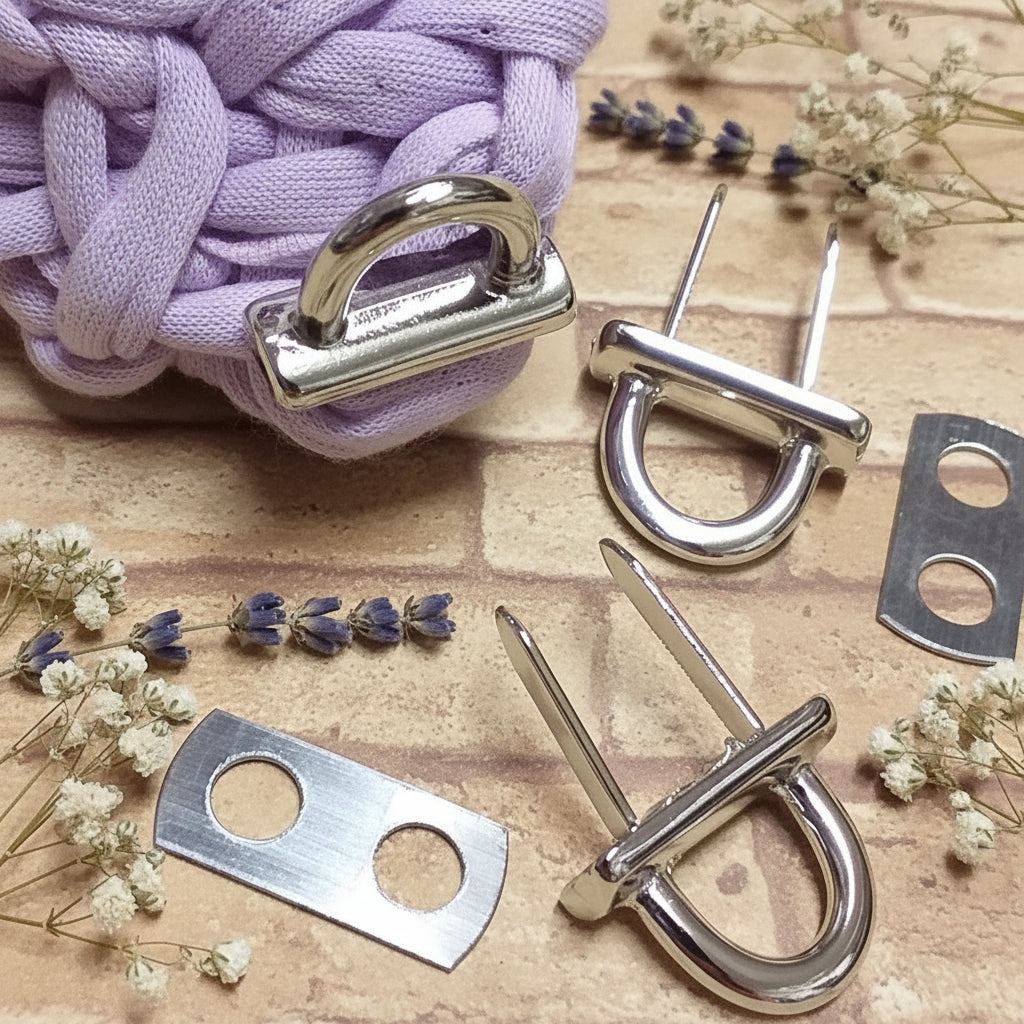 colore argento 20 x 15 mm accessori minuteria di ponti a 2 componenti per borse fai da te uncinetto attacchi ponticelli con alette pieghevoli per manici tracolla