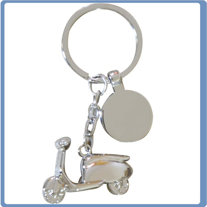 tipo-vespa portachiavi bomboniere ciondolo anello per chiavi oggettini ricordini comunione cresima 18 anni diciottesimo compleanno laurea