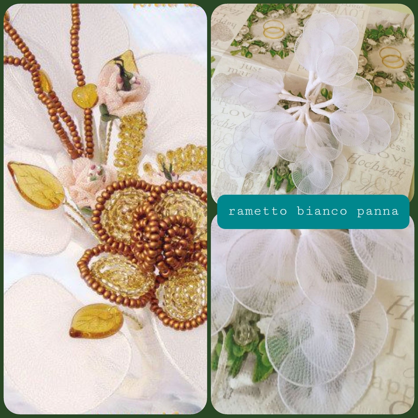bianco panna rametto 5 racchette portaconfetti in tulle modellabile foglie per confezionamento segnaposto di fiori confetti bomboniere matrimonio prima comunione santa cresima
