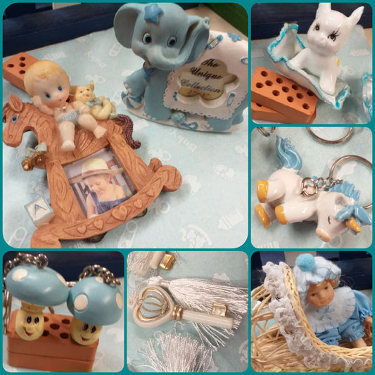 shop online cavalluccio elefantino coniglietto unicorno culla funghetto chiave lotto di offerta stock bomboniere celeste per maschio bimbo ricordini baby shower Battesimo oggetti regalini nascita