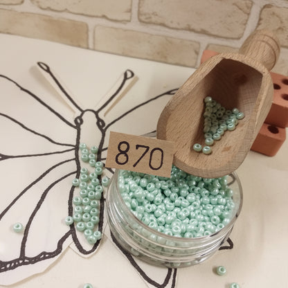 verde giada colori metalliche perline vetro conteria di venezia uso per creazioni gioielli bijoux di bigiotteria centrini tissage ricamo fiori di perle 2.5 mm 9.0 diametro