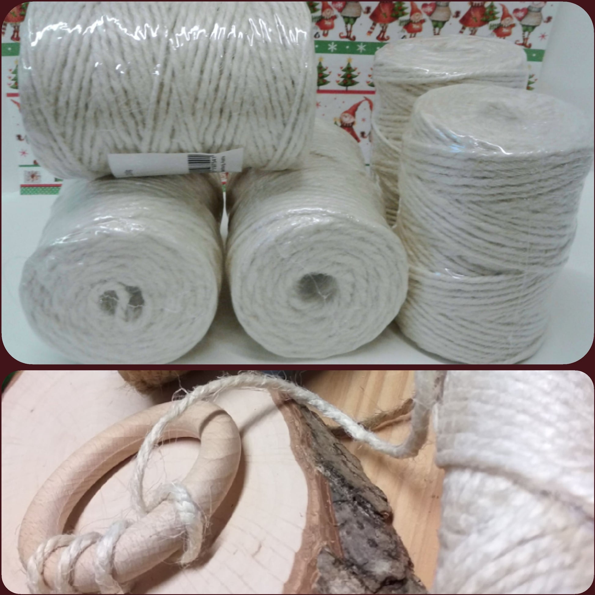 juta panna corda sbiancata di cordoncino, uso hobby spago cordino per uncinetto borse lavoretti creativi hobbistica packaging bomboniere confezionamento shabby chic rustico