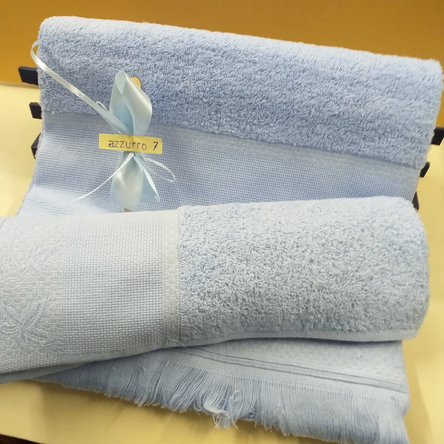 azzurro 7 set mani ospite asciugamani colorati di spugna cotone tela Aida da ricamare a punto croce per idee regalo bagno