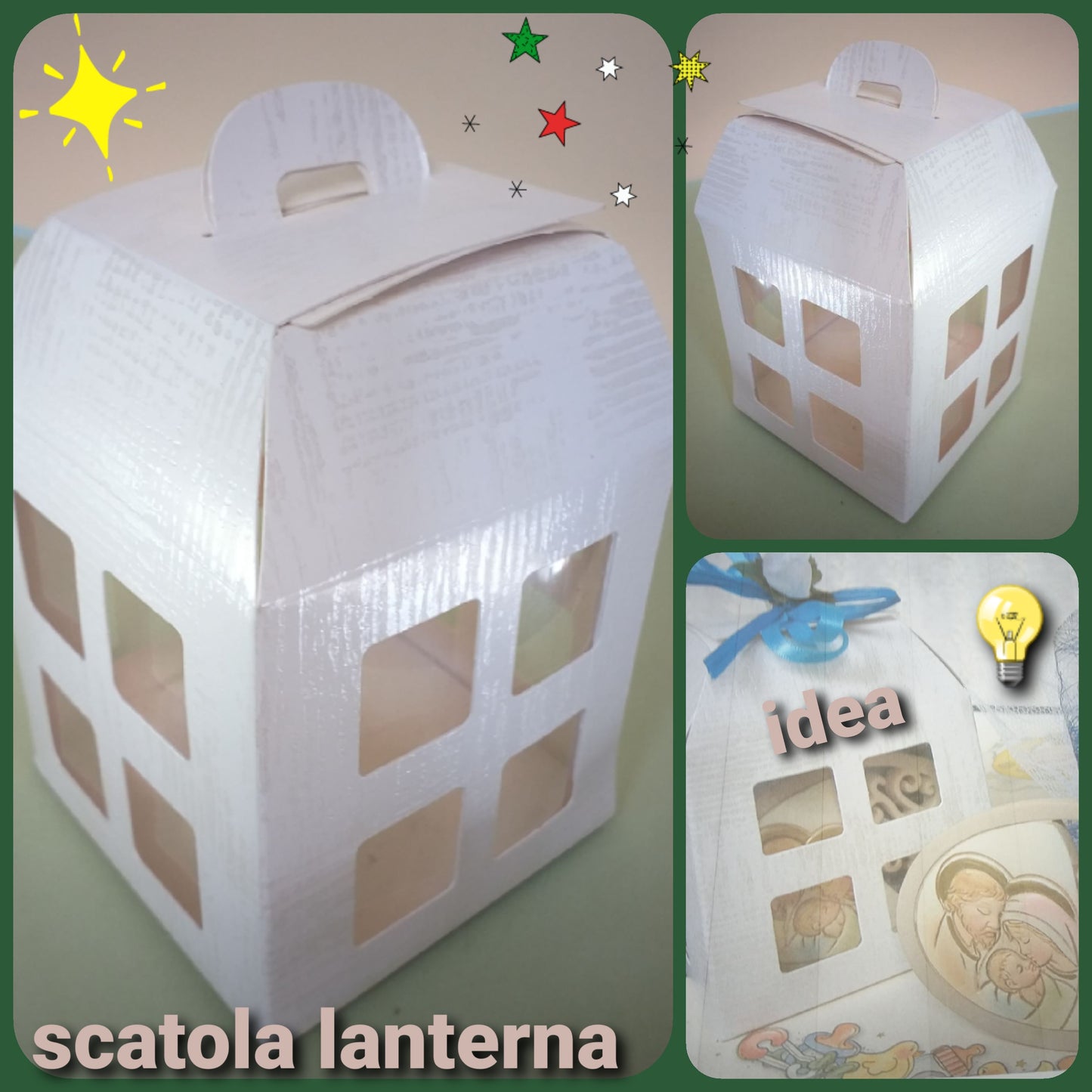 scatole bomboniere originali lanterna portaconfetti e portabomboniera icona famiglia matrimonio battesimo