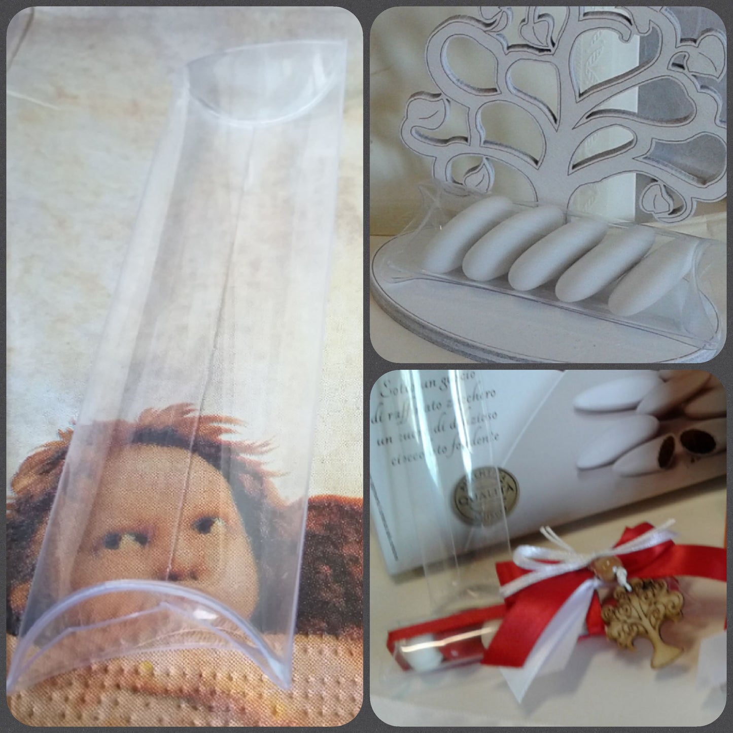 idee confetti con scatole trasparenti bomboniere scatoline portaconfetti in pvc acetato