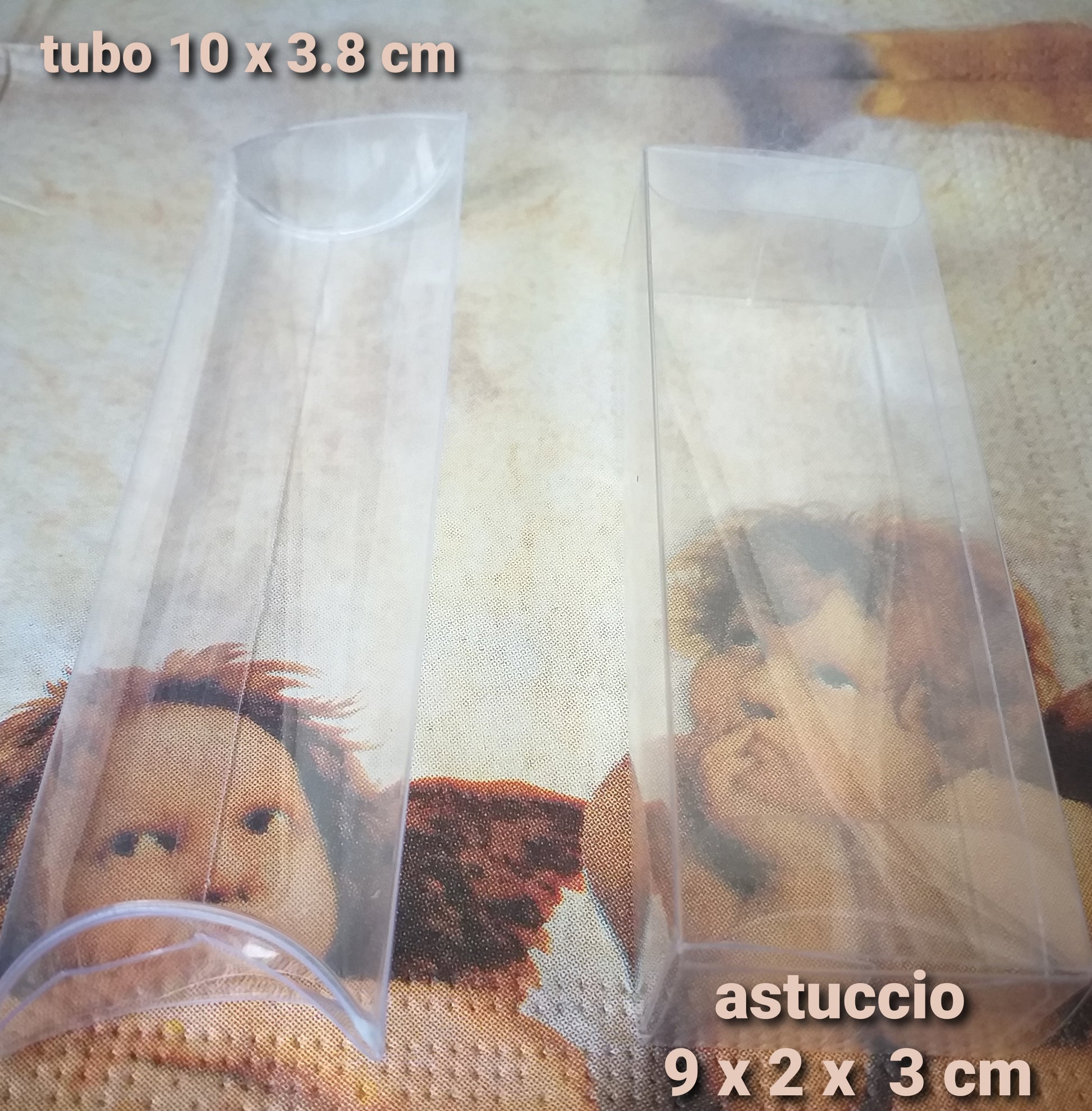 tubo astuccio rettangolare scatole trasparenti bomboniere scatoline portaconfetti in pvc acetato fai da te confettata segnaposto