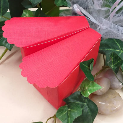 rosso laurea scatoline fetta di torta scenografica decoupage bomboniere da decorare portaconfetti e regalo confezionamento caramelle cioccolatini confetti