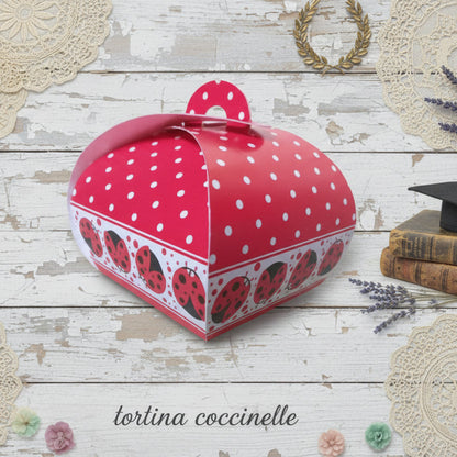 scatoline laurea coccinelle rosse tortina portaconfetti bomboniere fai da te cupido cartai bassanesi made in Italy 54750
