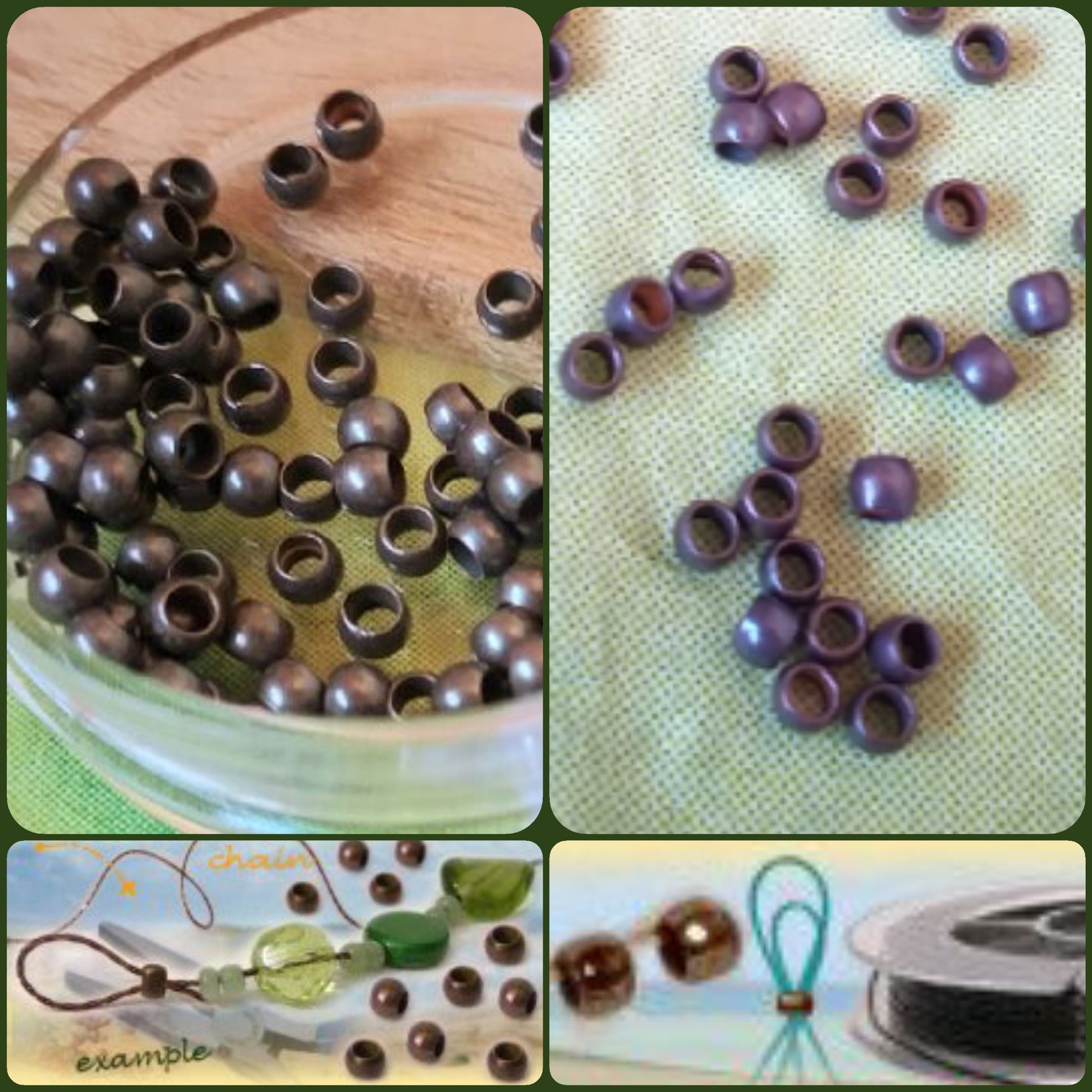 metallo rame schiaccini fermini per collane bigiotteria componenti accessori perle di chiusura da schiacciare per gioielli perline braccialetti orecchini