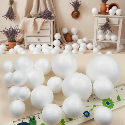 palle polistirolo piccole sfere palline da 2 a 5 cm styrofoam ball uso per decorazioni natalizie centrotavola composizioni fiori vetrinistica addobbi albero Natale