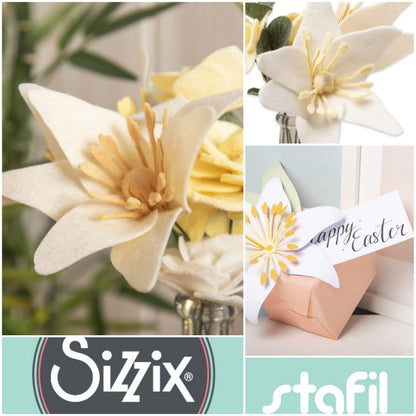 idee creare con fustelle sizzix stafil per Big Shot Plus Giglio feltro Pannolenci fommy cartoncino scrapbooking