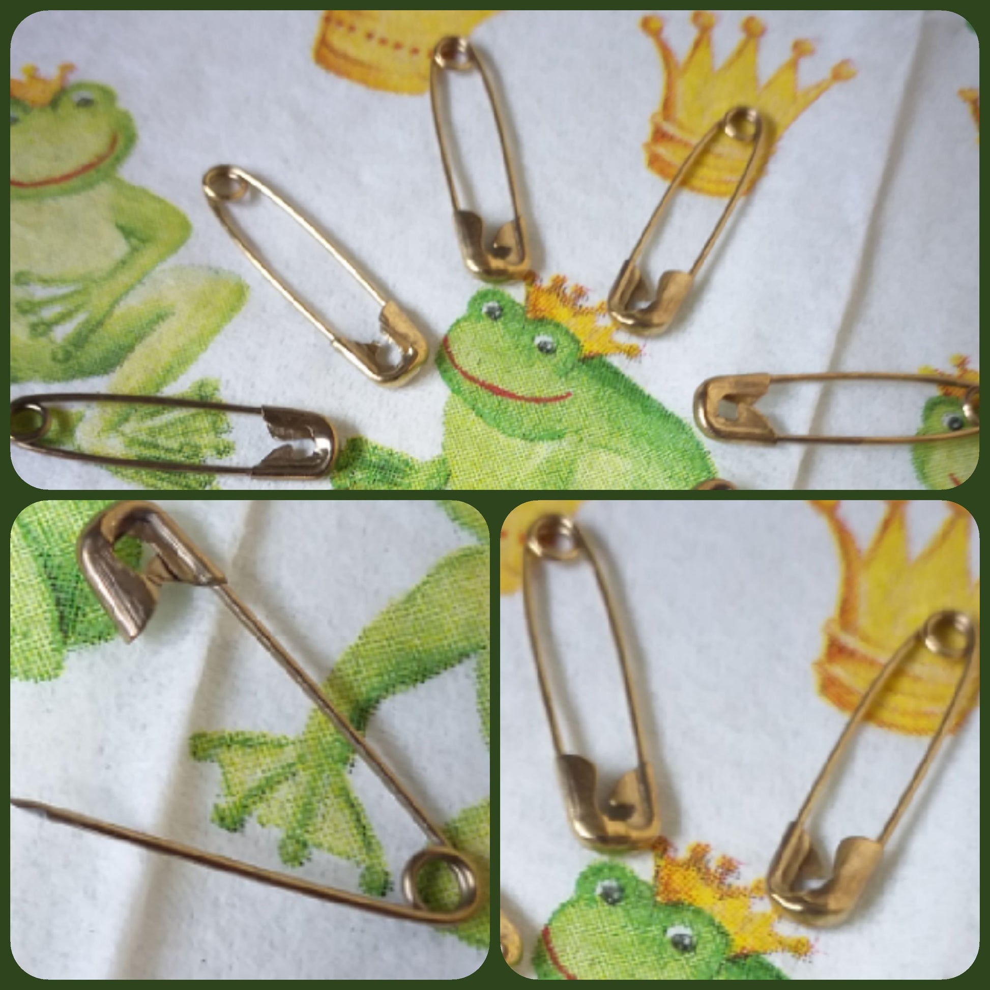 spille di sicurezza da balia componenti accessori basi fai da te bigiotteria hobby creativi colore oro
