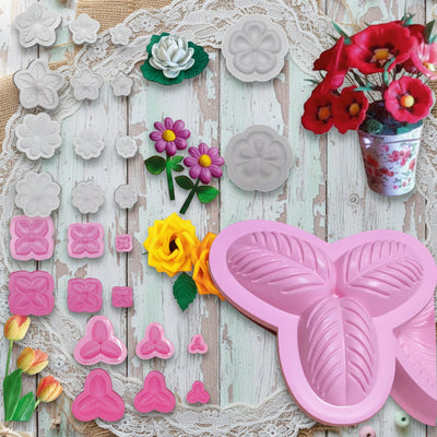 Stampi gomma crepla fommy rosa forme 10 fiori shop vendita online