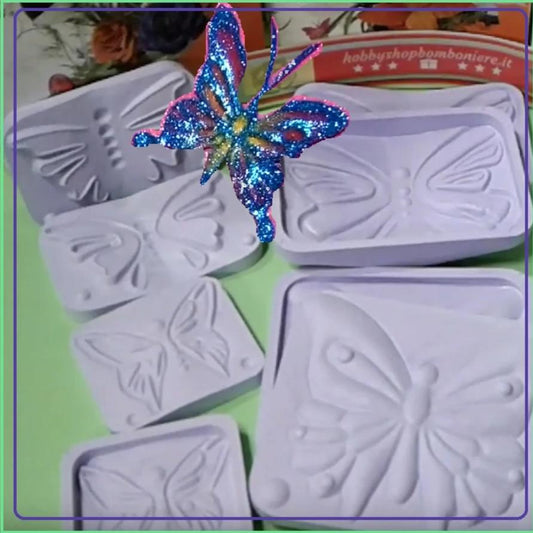 farfalla fommy glitterato e stampi Mariposas Renkalik Thikas uso gomma crepla velluto pizzo feltro