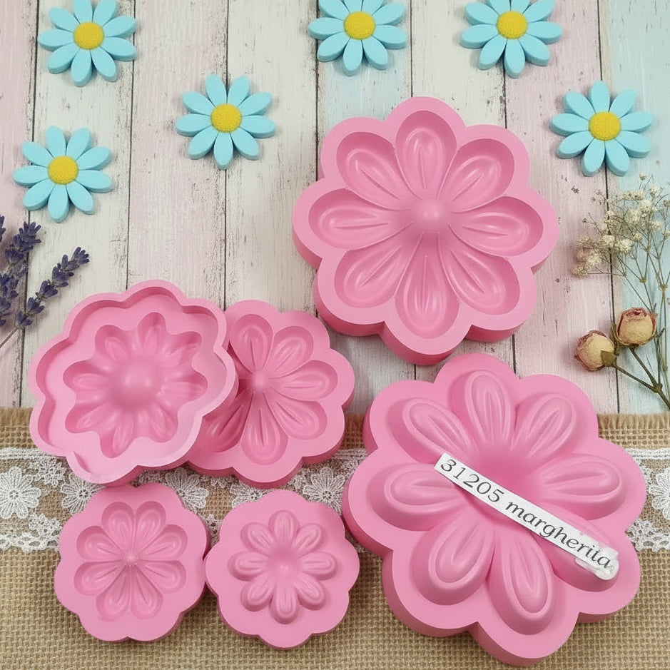 margherite girasoli formine stampi per fiori di gomma crepla fommy fare composizioni con carta termomodellabile brillantinata eva foam mousse floreali Natale centrotavola pasquali composizioni fioristi