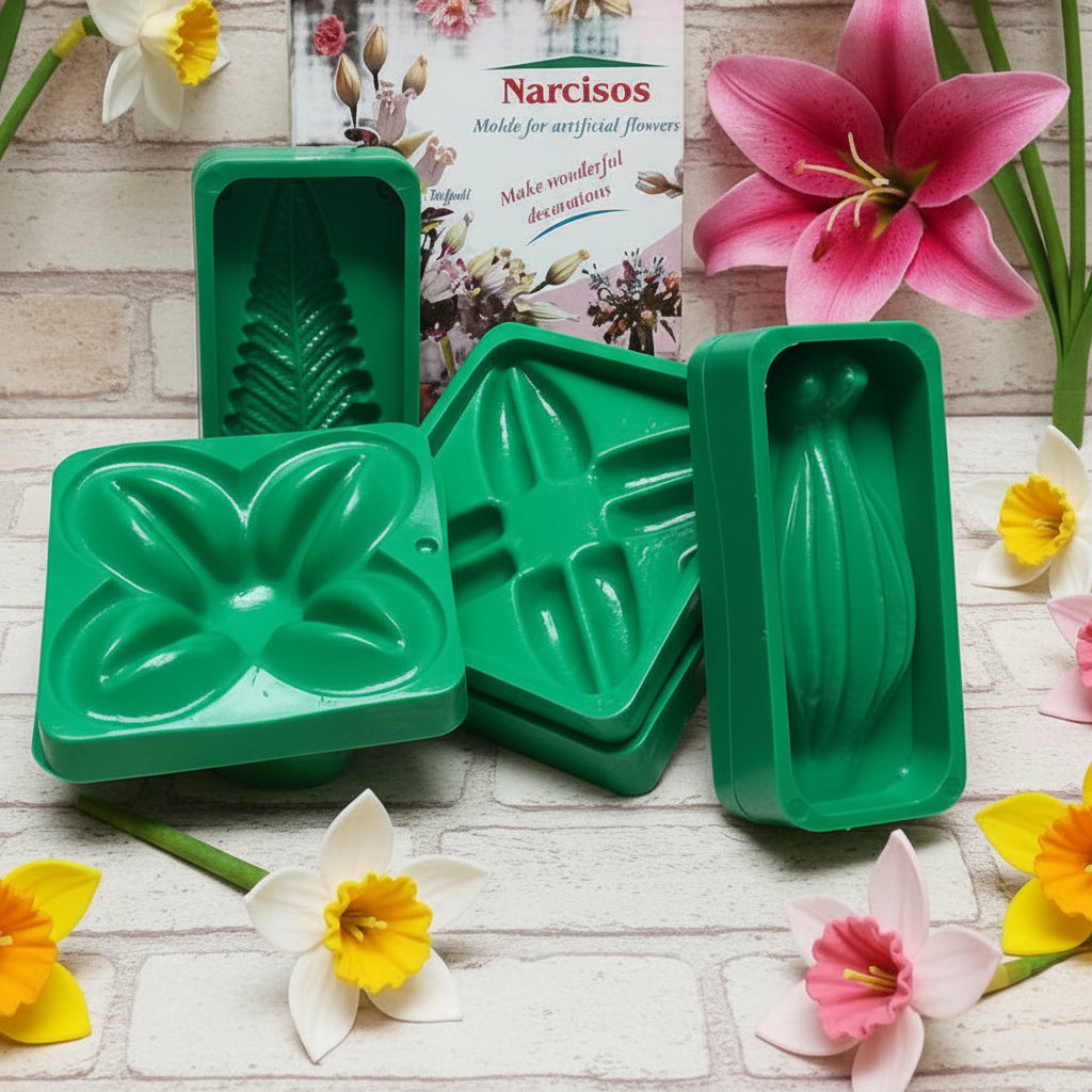 Narciso lirio mughetti formine stampi Renkalik fiori foglie uso per fommy gomma crepla creativa tessuto termomodellabile velluto primette ecopelle pasta francese creare composizioni floreali Natale