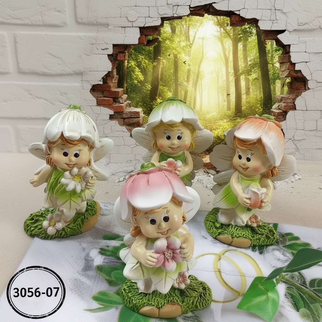 elfi bosco fate moderne dei fiori statuine personaggi bomboniere collezione vetrinistica decorazioni hobbistica ricordini sorprese uova pasqua