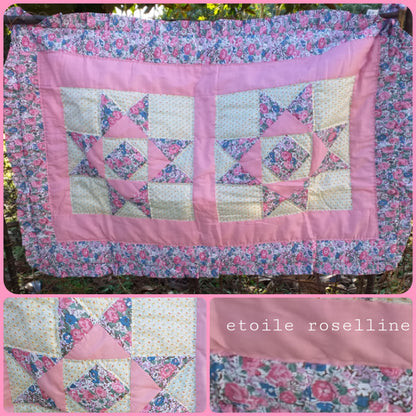 Stella Rosa lilla patchwork quilt tappeto piccolo economico Fiera del Bianco biancheria della casa tessili bagno camera da letto scendiletto e soggiorno bagno